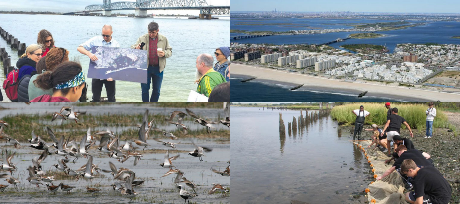 Images from RAMP’s ongoing work in New York City’s Jamaica Bay, the Rockaway Initiative for Sustainability and Equity (RISE) and of Jamaica Bay.