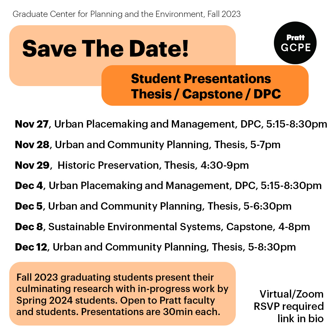 schedule of thesis presentations