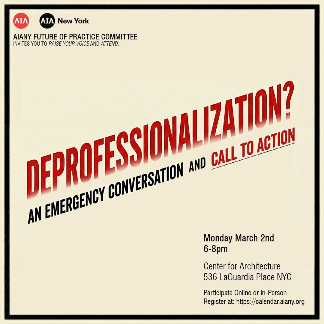 Deprofessionilization of Architecture: Call to Action