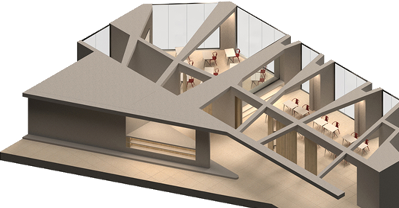 post-modern pavilion, physical model