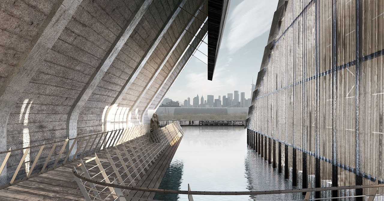 view of buildings, looking up