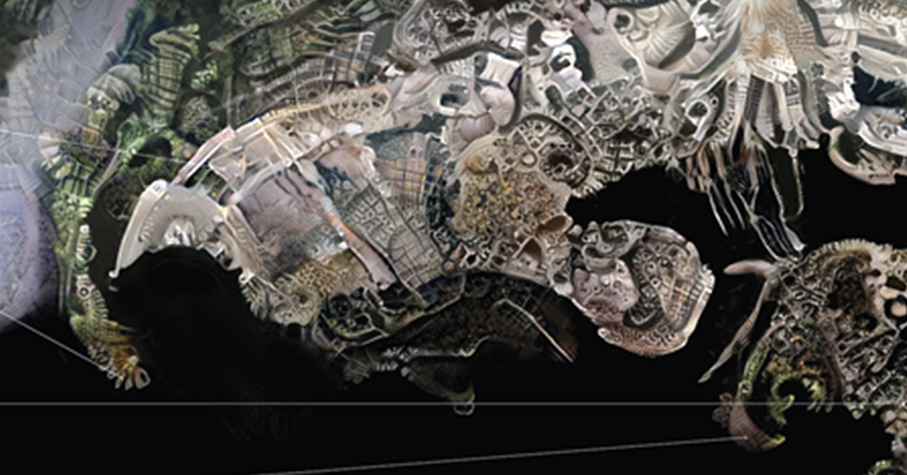 Aerial view of cityscape, satellite view