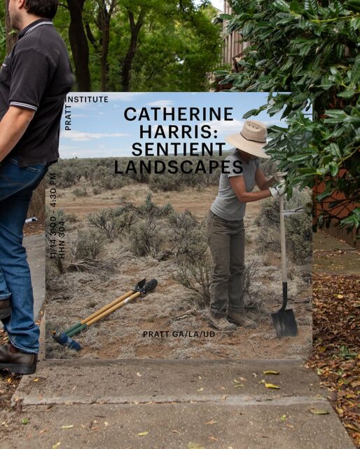 CATHERINE HARRIS: SENTIENT LANDSCAPES
Friday, November 14th
3:00-4:30 HHN 304
Current biological research documents plant scent signals, synapse-like electrical information transfer, vision-like capabilities, and other intelligences thought to be only human. How is landscape architecture required to respond
Landscape architecture designs public space – gardens, parks, squares, streetscapes, road right of ways, national parks – as dynamic forms, changing with climate and cultural norms; it is a discipline that designs with plants and incorporates habitat for animals, birds, and insects. But how can these spaces be designed as sites of non-human communication and sentience?
Investigating tools such as wind roses, soil sections, topographies, and demystifying ontologies of relationality, this talk proposes responses in this ongoing dialogue.
In this installment of the Landscape Seminar Series, the Master of Landscape Architecture Program (MLA) welcomes Catherine Harris, Associate Professor and Chair of the Department of Landscape Architecture at University of New Mexico and Founder of the Indigenous Design Studio in Landscape Architecture at UNM with the Indigenous Design + Planning Institute
@cph_landart @landscape_arch_unm
#pratt #prattinstitute #prattSOA #prattgalaud #prattMLA #architectureschool #architecturelecture #Landscapes #LandscapeArchitecture #academiclecture #lecture #higginshall