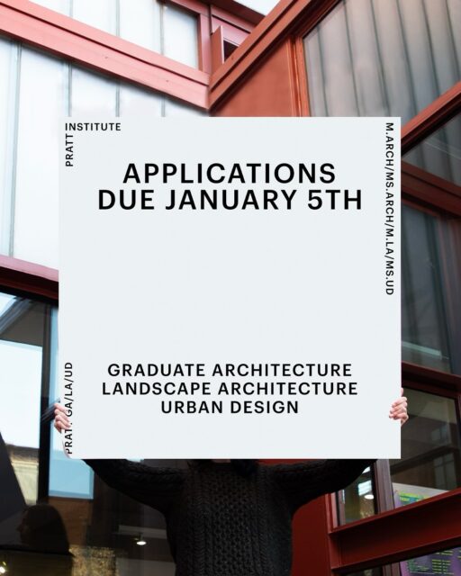 Apply now to Master Degree Programs at Pratt GA/LA/UD
January 5th is the priority deadline for scholarships and admission
Links to all application requirements and deadlines can be found in our bio
#pratt #prattinstitute #prattsoa #prattgalaud #galaud #design #architecture #archdaily #nyc #gradschool #graduatearchitecture #masterofarchitecture #graduatelandscapearchitecture #graduatelandscape #msarch #mla #march #msud #applynow