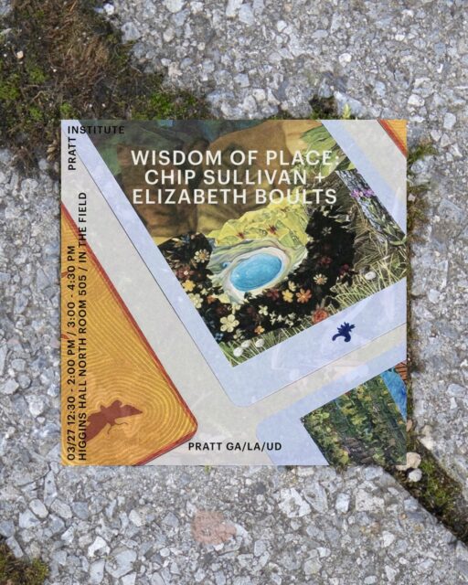 WISDOM OF PLACE | Lecture, Workshop, and Sketch Walk
March 27, 2026 12:30 PM – 4:30 PM
HHN Room 505

Join landscape architects Chip Sullivan and Elizabeth Boults for a magical journey in search of the genius loci – the spirit of place – to explore the creative forces and hidden currents of nature. Following a presentation on nature-based archetypes and folklore from cultures across the world, we will enter the portal to another dimension to draw the mystical spirits present around the Pratt campus environs. Through drawing, field sketching, and collaging, we will gain insights into the voice of water, the spirit of the grove, the energy of the earth, and the phenomena of shadows. At the conclusion of the workshop participants will have created their own Genius loci tarot card.

@theoriginallandscapecartoonist @pratt_mla

#landscapearchitecture #landscapesketch #Pratt #PrattInstitute #landscape