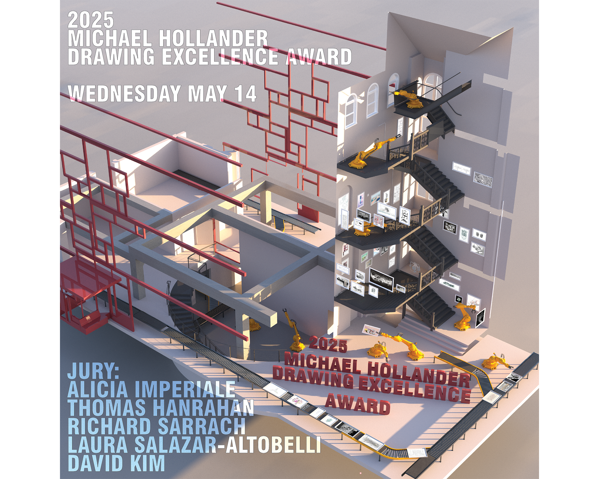 Poster for the Michael Holland Award featuring the award title and design elements related to the event.