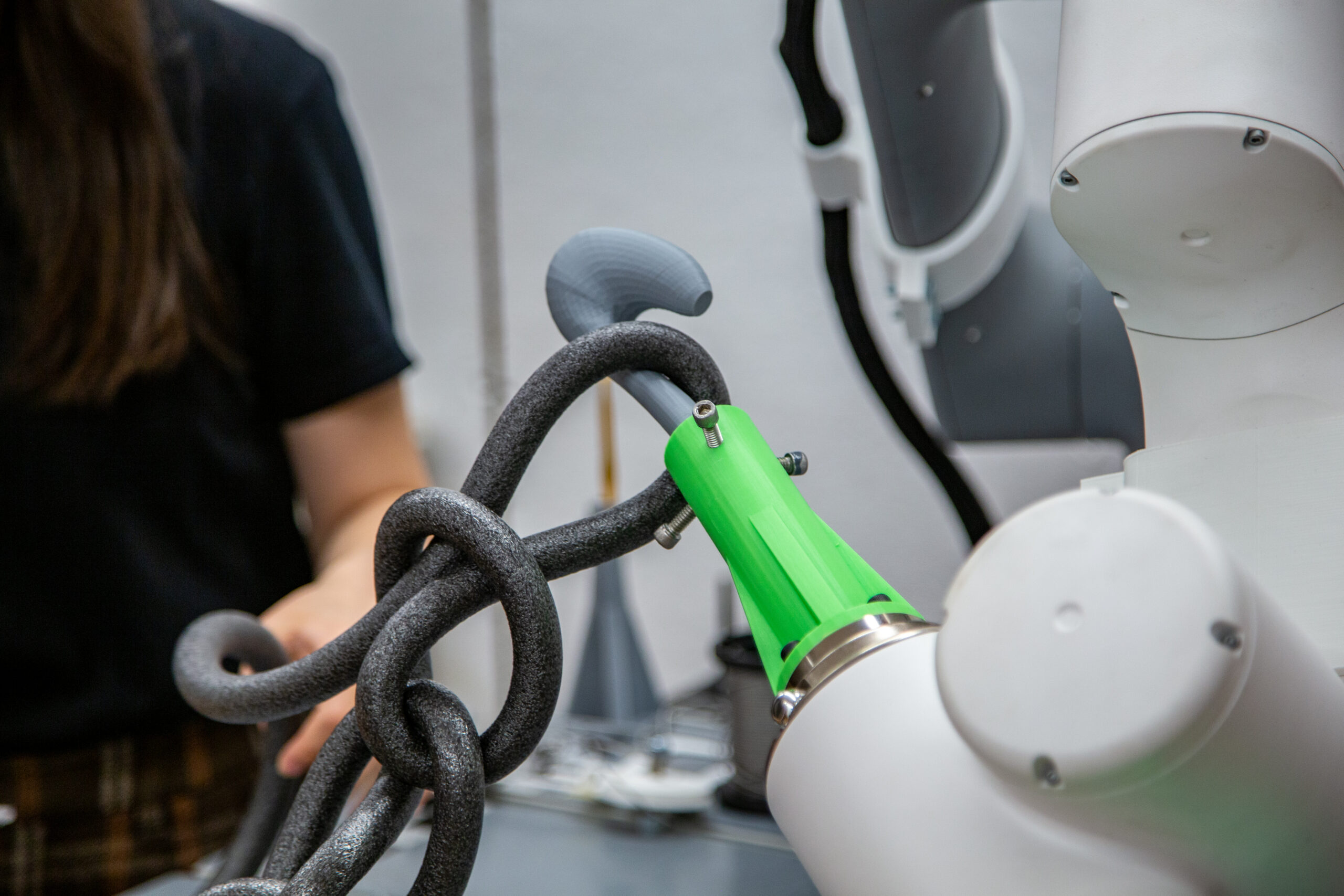 Robot - Human Collaboration, Crochet Hook for Weatherstripping Foam.