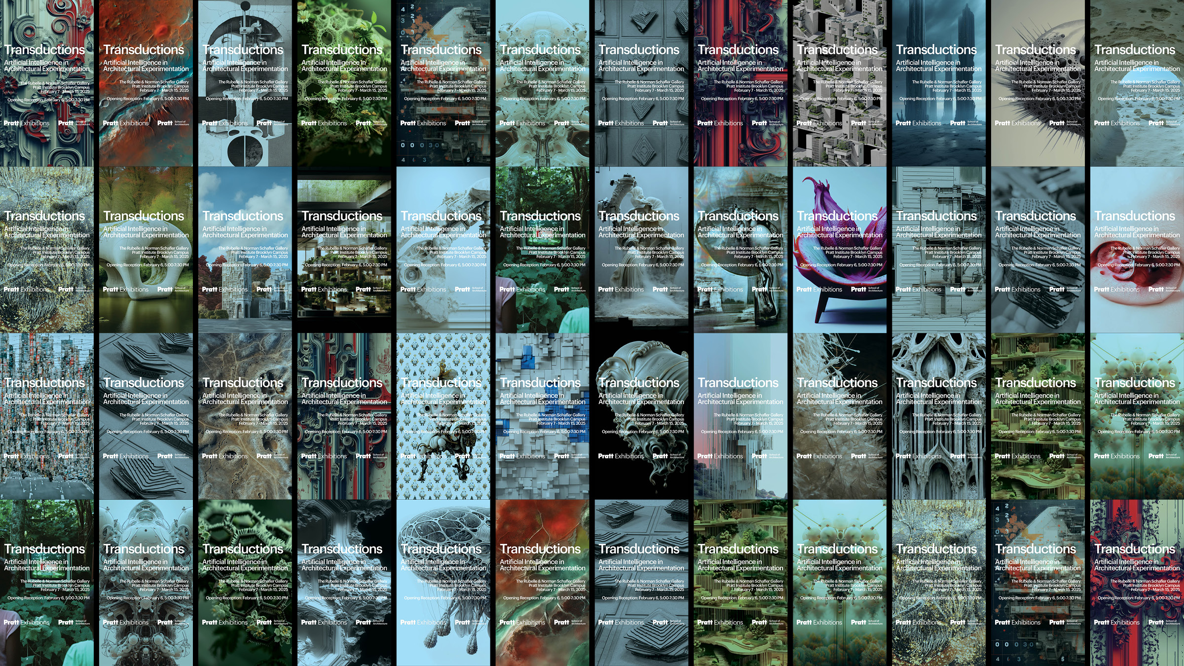 A title slide with a grid of Instagram images advertising an exhibit.