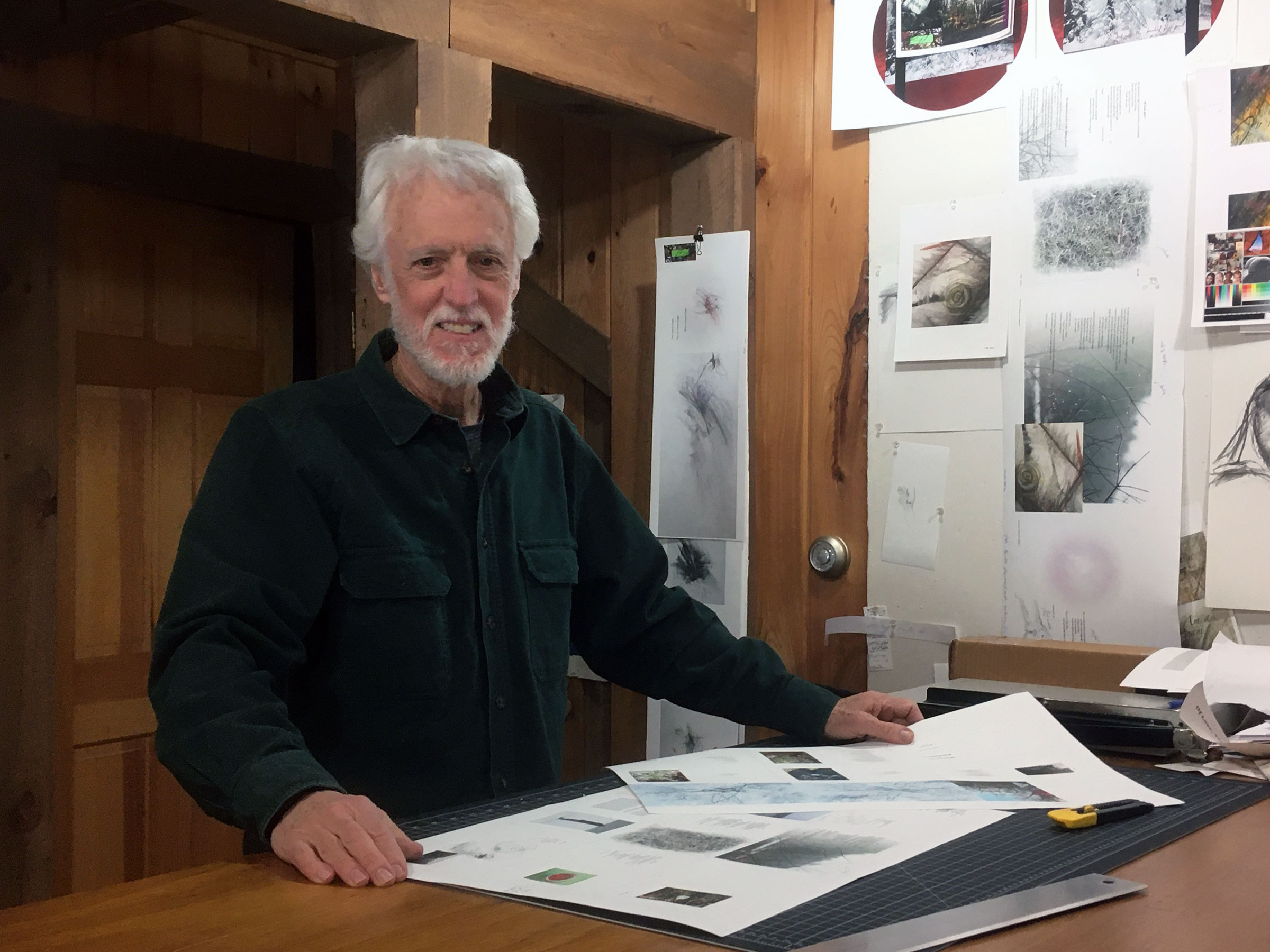 Michael O'Rourke in his studio