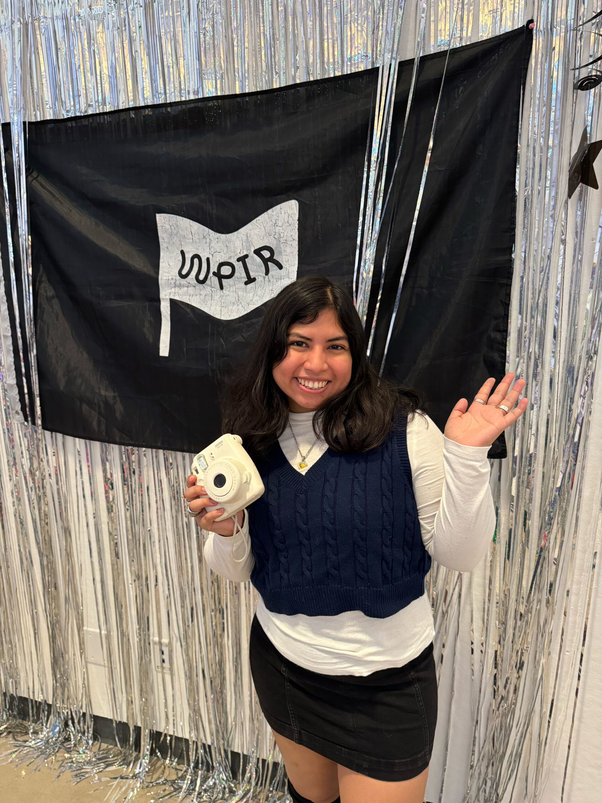 Ashley Carvajal, BFA Photography ’25, at the student-run WPIR radio station on campus (Edward Hernandez, BFA photography ’25)