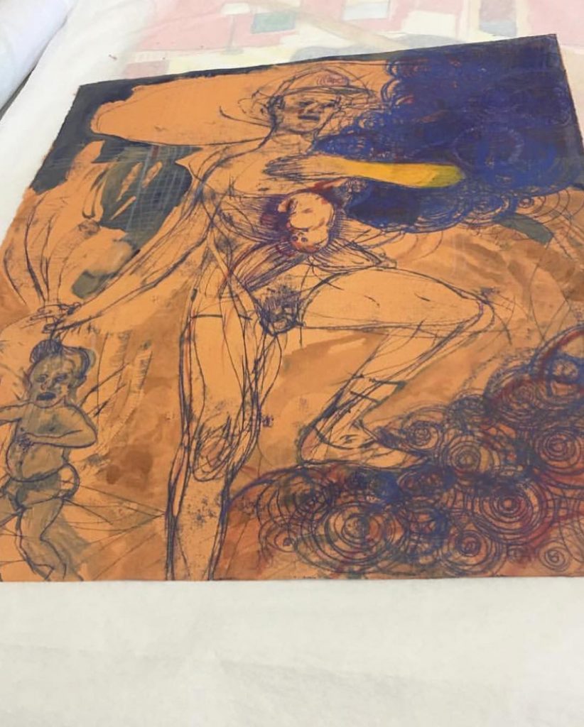 Students at Printmaking Workshop