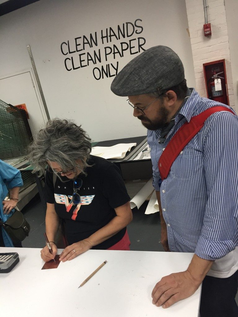 Students at Printmaking Workshop