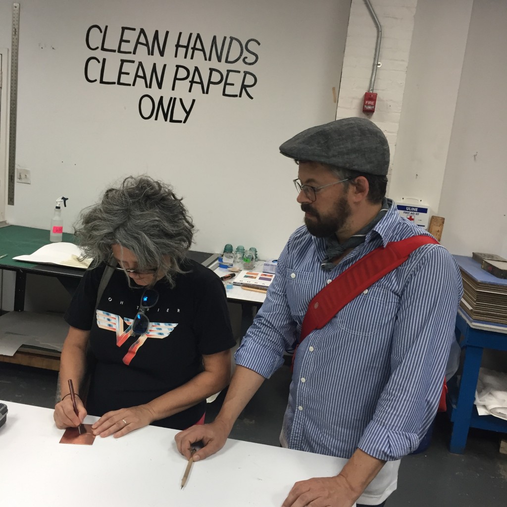 Students at Printmaking Workshop
