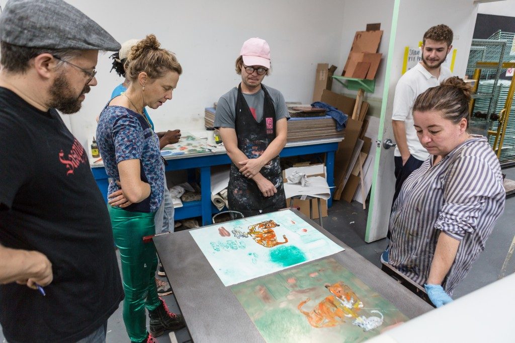 Students at Printmaking Workshop