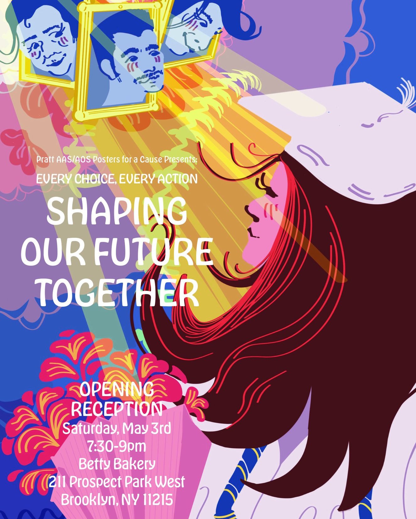 Posters for a Cause | Every Choice, Every Action 
Come shape our future together as we dive into this semester’s Posters for a Cause, curated by Professor Deb Caponera. Join us this Saturday for the opening reception and see how student voices are making a difference — one poster at a time! 
📅 Date: Saturday, May 3rd
🕒 Time: 7:30 pm - 9:00 pm
📍 Location: Betty Bakery - 211 Prospect Park West, Brooklyn NY, 11215
#prattinstitute #studentsuccess #associatesdegree #PostersForACause #postersforacauseatpratt  #shapingourfuturetogether  #artwithpurpose #DesignMatters #designforchange