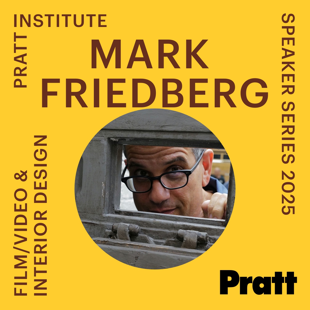 Film/Video and Pratt Interior Design are honored to host a conversation and Q&A with Mark Friedberg on November 18th. Known for his work on a staggering array of incredible films; most recently "Highest 2 Lowest", "Caught Stealing", "Joker", “Synecdoche”, “The Life Aquatic with Steve Zissou”, and many more. Mark Friedberg is an award-winning and highly acclaimed American production designer and second unit director based in New York City. He works frequently with directors such as Wes Anderson, Jim Jarmusch, Barry Jenkins, Darren Aronofsky, and Todd Haynes. 

Professor Jon Otis, of Pratt's School of Design Interior Design department, will introduce the guest and begin the conversation, followed by an informal Q&A with the audience. @prattinteriors @prattinstitute 

Space will be limited so RSVP promptly for this special visitor. 

DATE: Tuesday, November 18th, from 6:30 PM

DOORS OPEN: 6:00 PM

LOCATION: Katharine L. McKenna Screening Room. Pratt Institute, F/V Building

RSVP AT LINK IN BIO @prattfilm_video