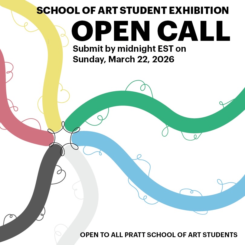 APPLY TO THE 2026 SCHOOL OF ART STUDENT EXHIBITION!

🔗 Link in bio to apply!

Pratt’s School of Art Dean Jorge Oliver is pleased to invite all School of Art students to submit their work for consideration to be included in a group exhibition curated by Pratt alum Rachel Vera Steinberg (BFA Fine Arts, Drawing ‘08) and artist and writer Avram Finkelstein. The exhibition will take place in August and September 2026 in Steuben Gallery, in partnership with Pratt’s Department of Exhibitions and in collaboration with the Department of Fine Arts, the Office of Diversity, Equity, and Inclusion, Alumni Relations, the Learning Access Center, and Pratt Presents.

The 2026 School of Art annual student show invites reflection on disability, access, and the diverse ways people relate to their minds and bodies. Submissions are open to all Pratt School of Art students, including undergraduates, graduate students, and the Class of 2026. The exhibition will feature work engaging with themes of access, disability, and neurodiversity, including visible and invisible disabilities, mental health, chronic illness, sensory, cognitive, emotional, and mobility experiences, and conditions shaped by environment and context. You are not required to label or disclose any diagnosis or identity to submit to this exhibition.

We hope you will consider applying and look forward to creating a platform for expansive dialogue between various experiences and perspectives within the Pratt community. The exhibition is an excellent opportunity for you to showcase your work and build a relationship with professional curators and artists in the context of a group exhibition.

We look forward to seeing your work! Thank you for applying!

@prattcei @jorgeaoliver @prattinstitute @prattfineart @prattdigitalarts @prattfilm_video @prattphotography @pratt_associate_degrees @pratt_cel @prattarted @prattalumni @prattexhibits @pratt.dei