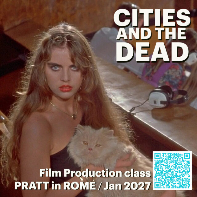 Film/Video Professor Jim Finn will be teaching a production course called Cities and the Dead during the January intersession term in Pratt Rome. The course will be based on the portrayal of death in the arts through walking tours, film screenings, museum visits and field trips to Florence and the outskirts of Rome. Themes include Memento Mori — Latin for Remember your Death— the ancient practice of focusing on a meaningful life by reflecting on death; the Italian invention of tarot cards; and visits to locations of stylized Giallo horror films. Students will create projects based on these themes. @prattfilm_video @soartpratt

INFO SESSION: Cities and the Dead informational meeting
Tue Apr 7, 2026 1:15pm – 2pm (EDT)
Join Zoom Meeting
https://pratt.zoom.us/j/99802924729

More info on Terradotta: https://pratt-sa.terradotta.com/index.cfm?FuseAction=Programs.ViewProgramAngular&id=50616