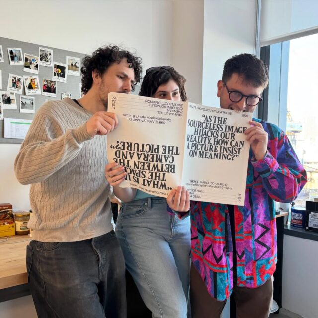 Congratulations to graduate students Austin Taylor Hall, Sara Adriani and Mario de la Ossa on their amazing opening! 👏

A special thank you to curator Marina Chao. 

“AS THE SOURCELESS IMAGE HIJACKS OUR REALITY, HOW CAN A PICTURE INSIST ON MEANING?” 

@marinaschao 
@austintaylorhall 
@saraadrianiphotos 
@de.la.ossa