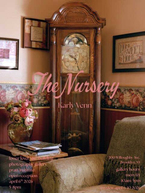 The next round of BFA Senior Thesis Exhibitions opens TODAY ✨ featuring:

The Nursery by Karly Venn

‎أنا من هالأرض by Norah Aldossary

Taxidermy of a Digital Girl by Bug Vinroe

🗓️ Opening Reception: today 4/6, 5–8PM
🕙 Tuesday–Friday 11AM–5PM
📍 Pratt Photography Gallery, LL ARC

We hope to see you there! ☺️

Congratulations Karly, Norah, and Bug! 👏

@prattinstitute @soartpratt @karlyvennphoto @noaaldossary @trashbunnii