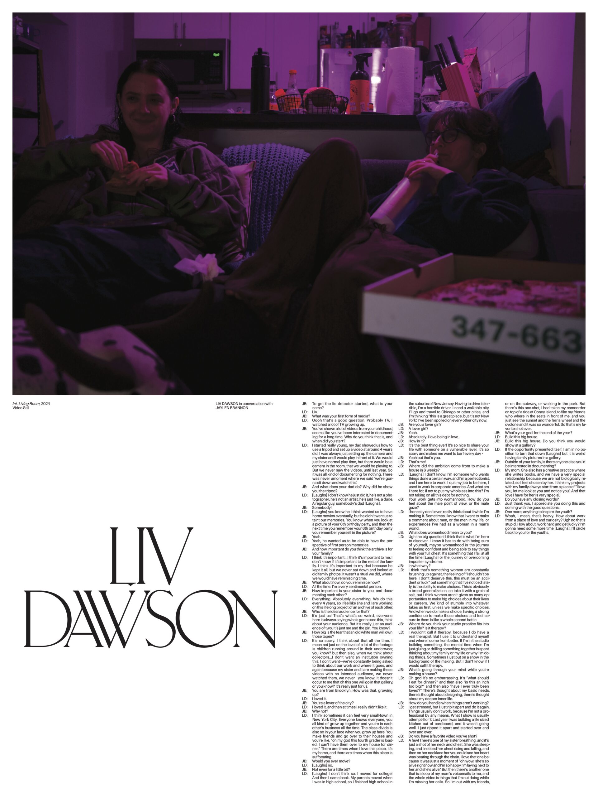 Black and white poster featuring the work of Ming Jin for the Pratt MFA Thesis 2025. A large photograph of a person, back turned and head resting on bare arms, is shown in intimate close-up. The image emphasizes softness and texture. The subject's short hair and curved body frame a quiet, reflective scene. To the left, a vertical column contains an interview with Cheeky Ma.