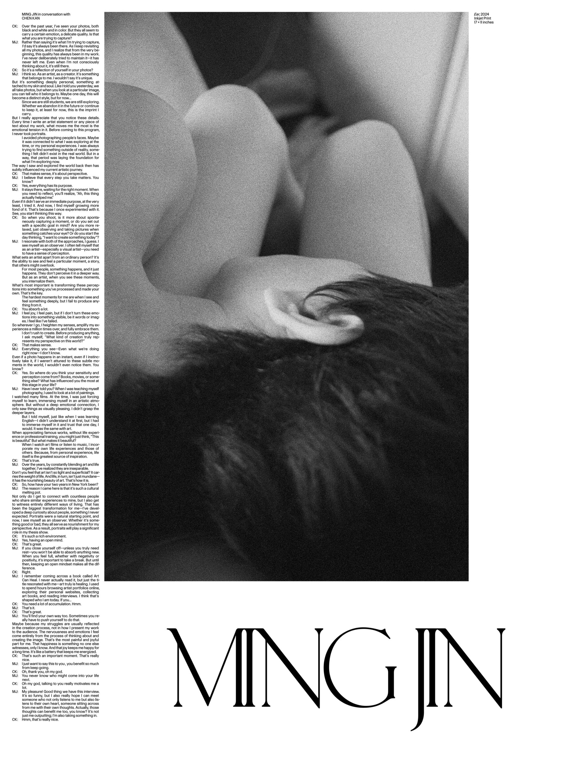 Poster for Liv Dawson's contribution to the 2025 Pratt MFA Thesis. The top half shows a dimly lit image of two people on a couch in a cluttered apartment, lit with purple ambient light. One person smirks while eating; the other appears contemplative. A pizza box is visible in the foreground. The bottom half includes Liv Dawson’s name and an interview with Jordan Bognar.