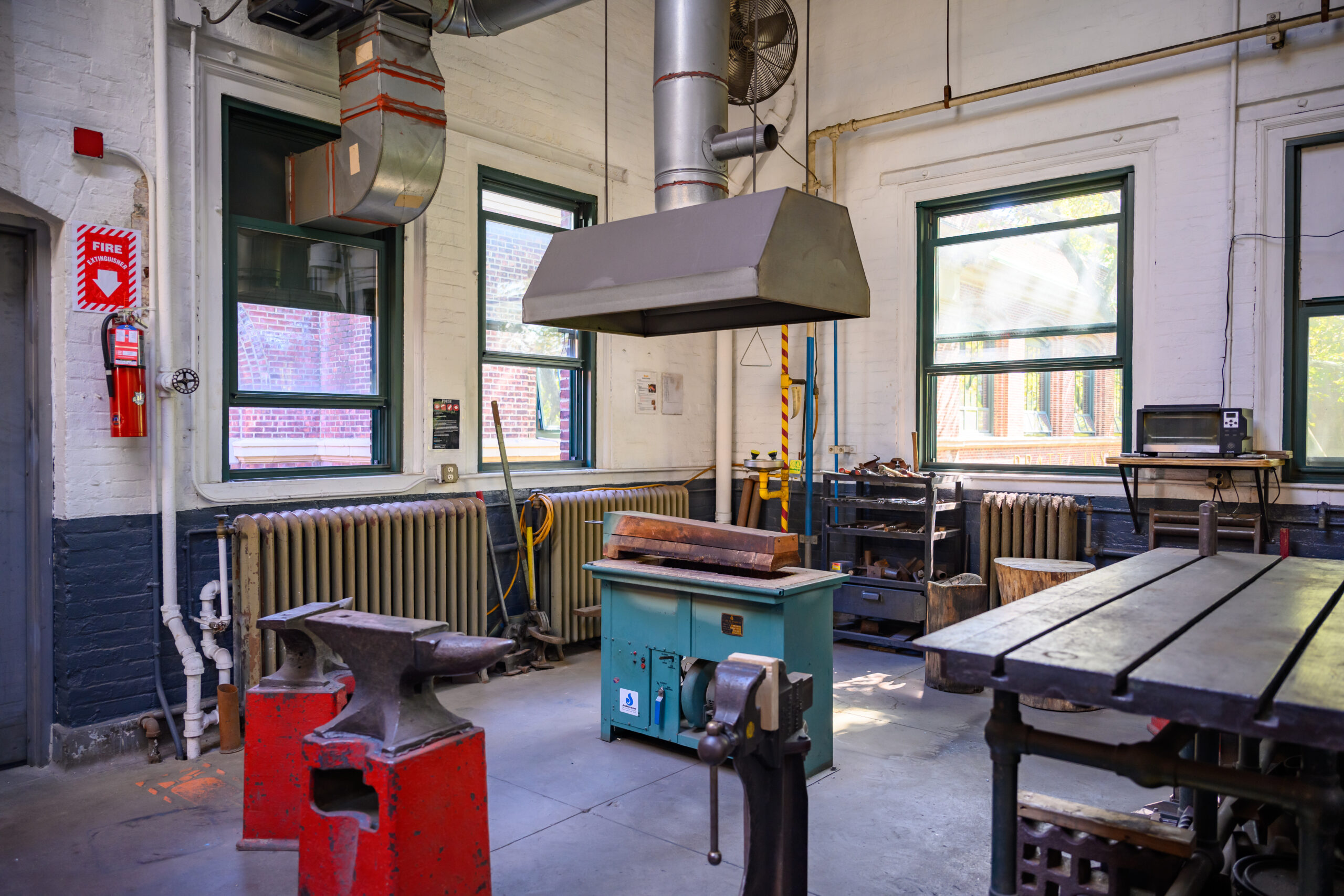Fine Arts metal shop equipment and vent hood