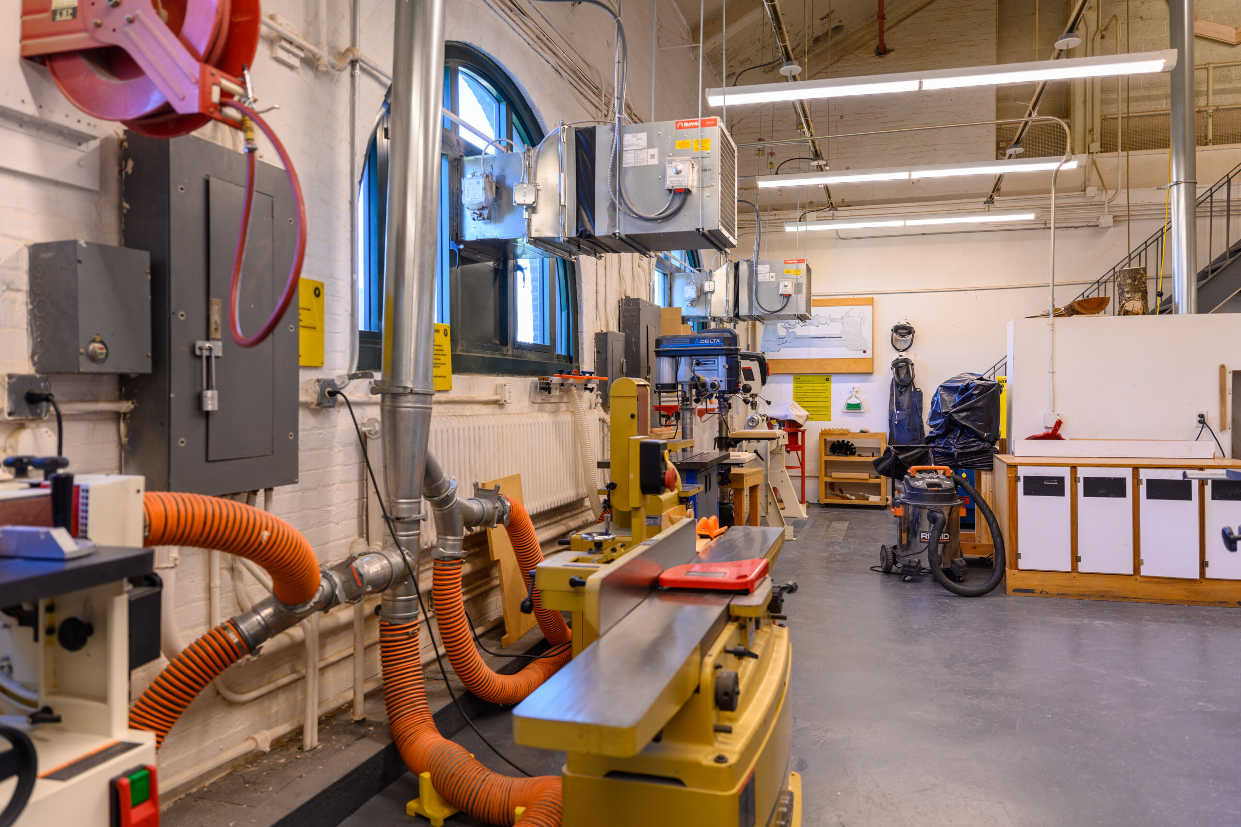 Equipment in Fine Arts woodshop