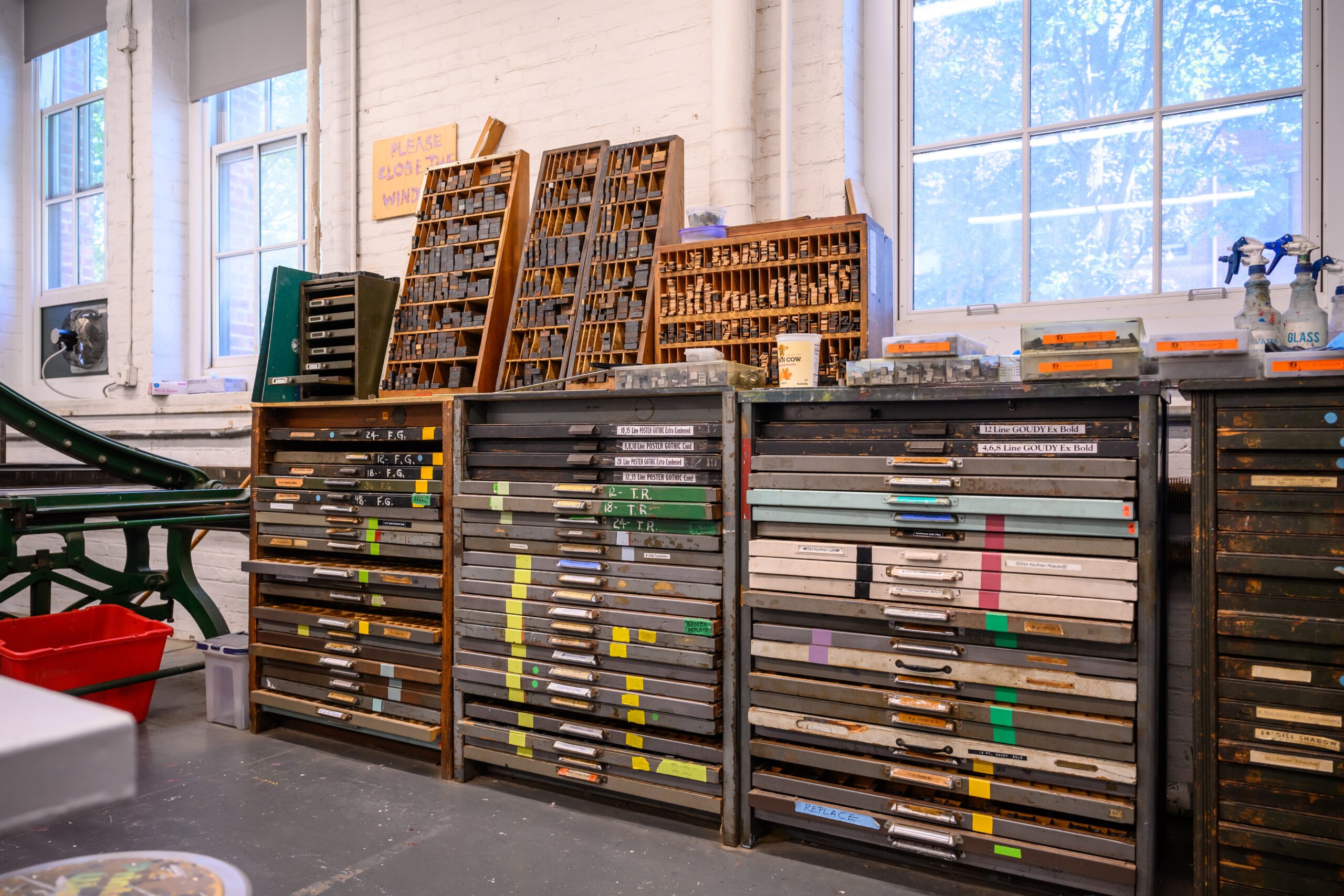 Fine Arts letterpress type blocks