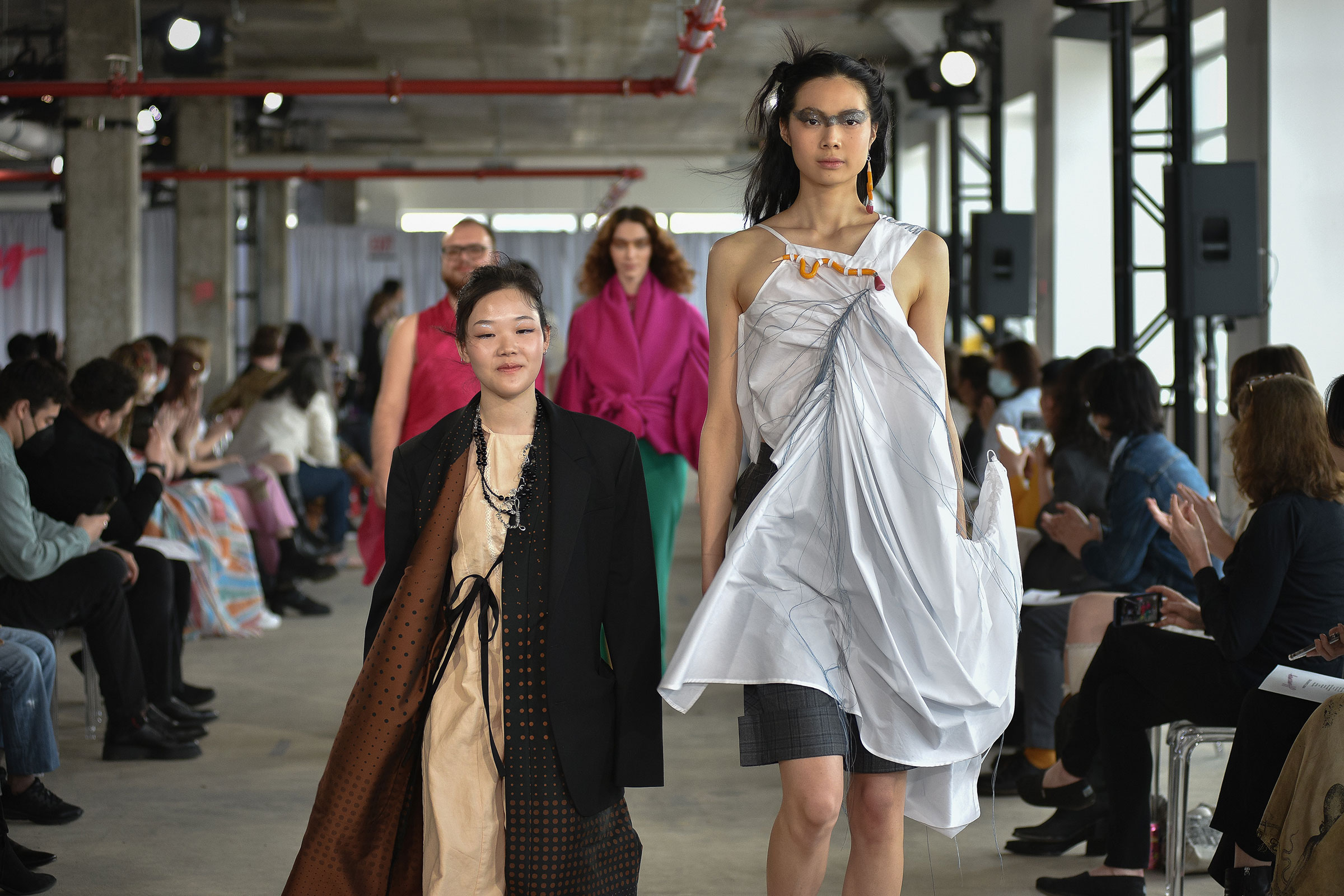 Dan Li, winner of the Christopher Hunte “On Point” Award, at the 2022 Pratt Shows: Fashion (photo by Fernando Colon)