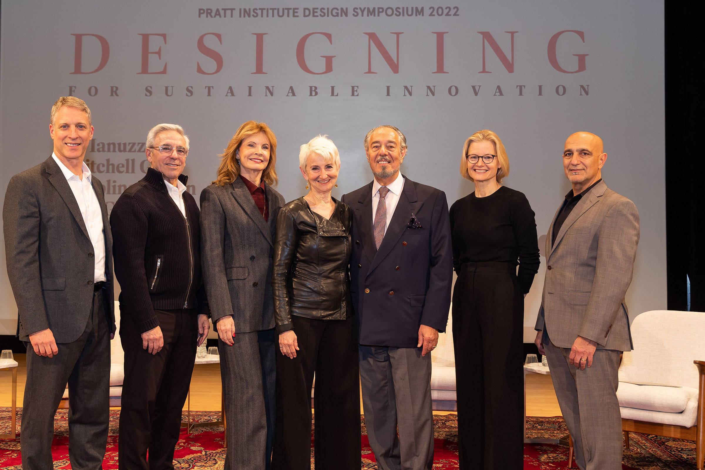 From L to R: Ron Gonen, Mitchell Gold, Juliana Curran Terian, Frances Bronet, Marc Rosen, Caroline Brown, and Al Iannuzzi (photo by Samuel Stuart Hollenshead)