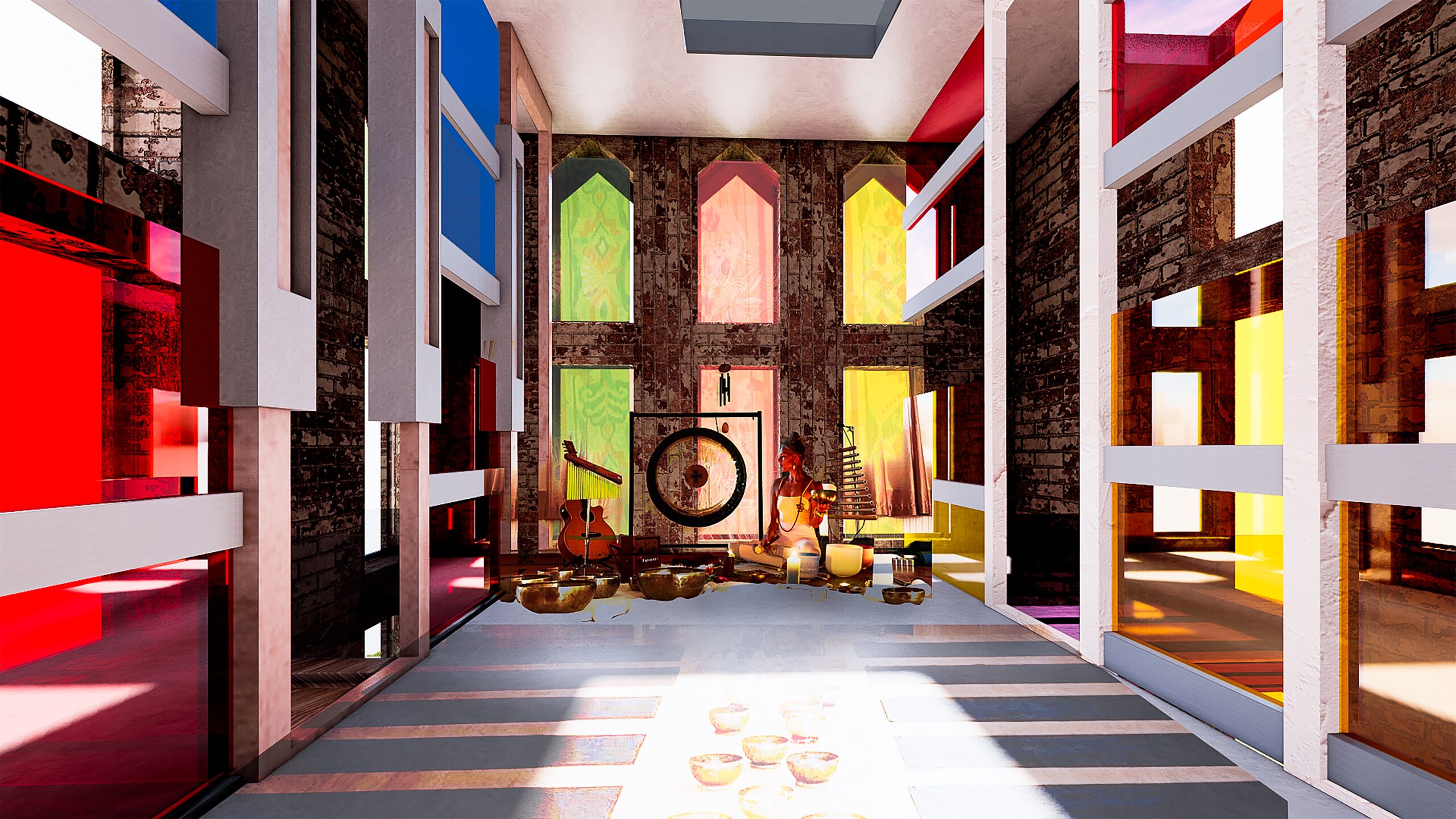 artist rendering of renovated church style building