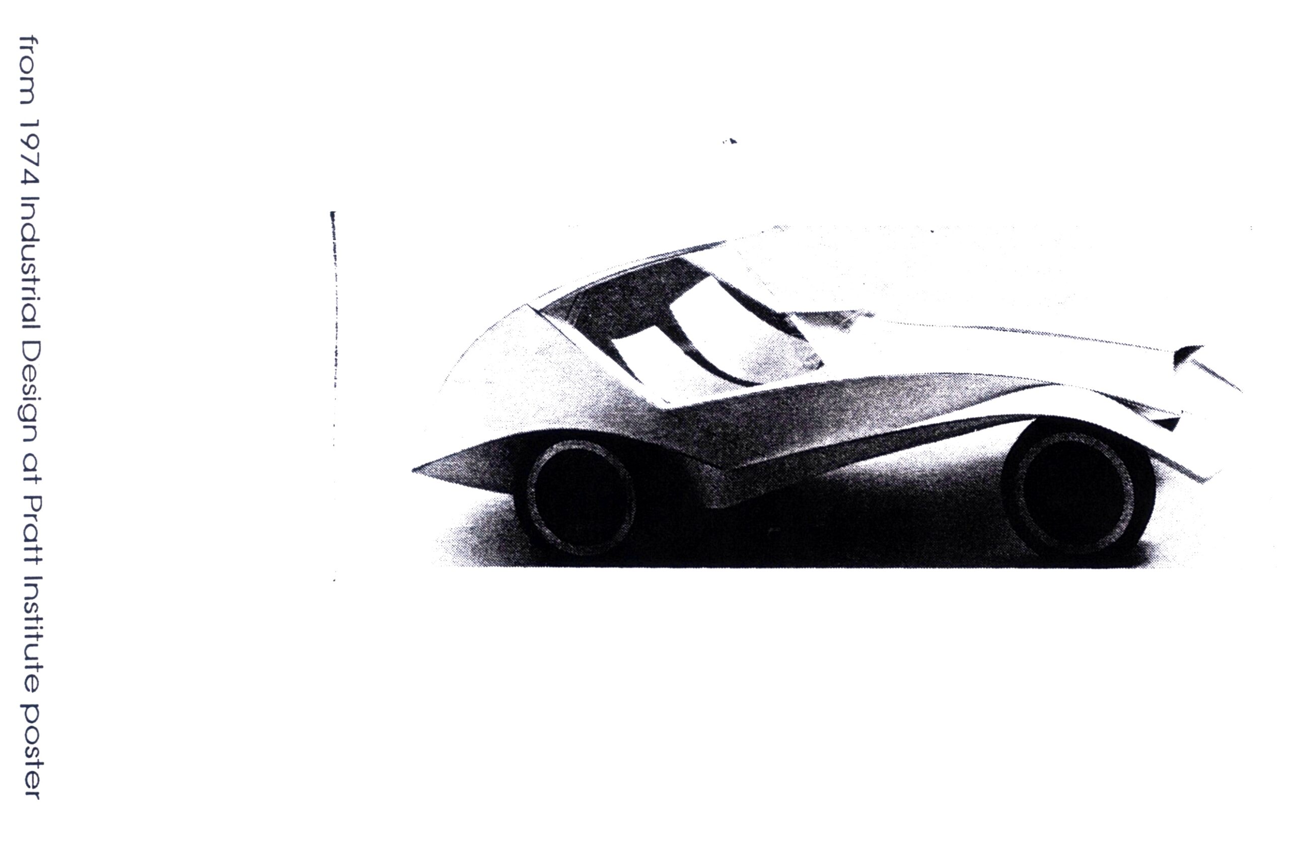 a photocopy of an image of a car