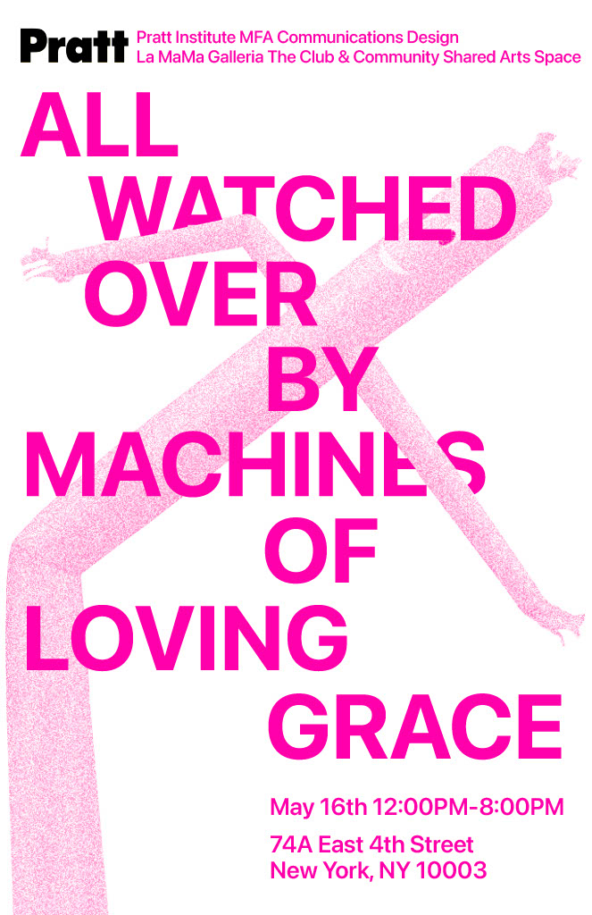 Event poster with a pink Tube Dude and the title 