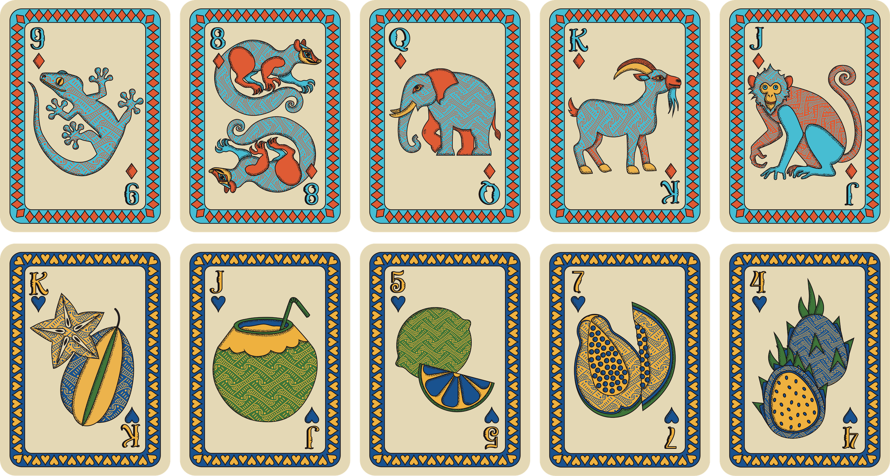 Batik Playing Cards by Catherine Nina, BFA Communications Design ’24