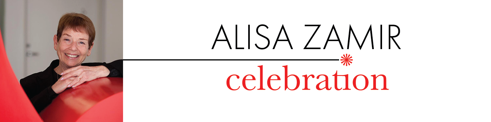Event banner with a headshot of Alisa Zamir