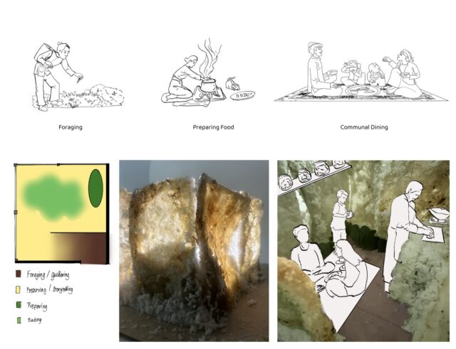 Pratt Interior Design student Jenny Nguyen Le @jnl_archive teamed up with her architect mentor Christina Galati from Gensler to create a stunning miniature space for the AIANY Interiors Committee’s Recipe for a Room contest! 🍽️✨ Designing small-scale Places of Food and Culture was such a fun and inspiring challenge. @centerforarch 

Foraging Futures explores how overlooked resources can become ingredients for survival. The space invites visitors to forage and prepare invasive plants, turning a nuisance into a solution for dialogue about food insecurity.

Inspired by Vietnamese culture, where foraging was once a common practice during times of scarcity, the project reclaims this tradition as both a means of survival and a cultural identity. By making the model entirely of rice (a staple in Vietnamese culture), it highlights the importance of looking to what is locally abundant and how culinary habits can hold memory and meaning in a fast-paced city like New York.

Imagined on public foraging grounds, the space proposes a future where communities shift their consumption toward renewable, fast-growing materials. It becomes not only a place to gather but also a platform for rethinking habits, survival, and belonging.

@pratt_sod
@prattinstitute

#RecipeForARoom #AIANY #PrattDesign #InteriorDesign #MiniatureMagic