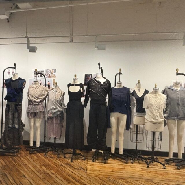 Our junior students presented their first looks from the Shape and Form I class! 
After completing their first cut-and-sew project, where they learned to work with elastics and apply different trims, students took on their second challenge: creating a full look using repurposed knits. 🧶♻️
Here are some of their wonderful creations!