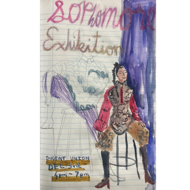 Join us for the first sophomore exhibition, led by Prof. Susan Cianciolo, on Wednesday, December 3rd, from 4:00–7:00 PM at the Student Union.

Our sophomore students will be presenting their work across a range of formats, come explore their projects for the course Contextualizing Fashion I.

*Poster design by Elena Scherer & Shweta Rajesh in the Fashion Illustration course.

All Pratt Community is welcome. We can’t wait to see you there!
