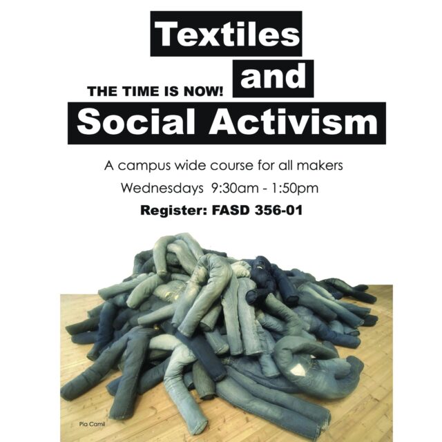 Textile and Social Activism — All-Institute Elective

Explore how fashion, textiles, and fiber arts become powerful tools for activism. In this course, you’ll dive into the global history of craftivism, its key cultural and political tensions, and hands-on fabrication techniques using textiles and soft materials.

Students will create soft objects that challenge viewers to question the world as it is, and imagine the changes they want to see. 🌍🧵

Don’t miss your chance to join!
A few spots are still open — register now!

@prattinstitute @prattfashion @pratt_sod