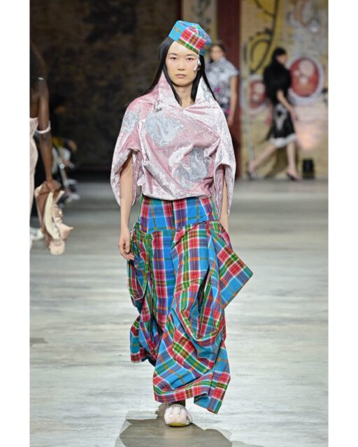 Fashion Design BFA, Fashion Show 2026
Edible Culture, Wearable Form by Jiaying Tang @isaaaa_tang

Inspired by breakfasts and morning markets in Jiaying’s hometown of Shandong, Edible Culture, Wearable Form reflects on everyday rituals as carriers of cultural memory and identity. At the center of the collection is Lu brocade, a traditional handwoven textile reimagined through reconstruction and material experimentation to bridge heritage with contemporary design.
Through techniques including hand smocking, silkscreen, and draping, the garments are designed for versatility—allowing each piece to be worn in multiple ways and adapt to different bodies and contexts. Structured silhouettes and tactile surfaces balance the strength of traditional craftsmanship with a modern, youthful perspective.
Blending functionality with expression, the collection explores how cultural heritage can evolve within contemporary life, creating garments where tradition and new ways of living coexist.

@prattinstitute @pratt_sod @prattfashion