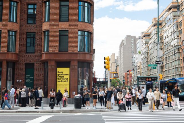 On June 15, Pratt Institute unveiled a new public-facing art installation transforming vacant storefront windows along Manhattan’s 14th Street corridor into a vibrant street-level gallery.

Installed along the windows of the newly completed The Village West building, the project brings together emerging creative voices from across Pratt’s six schools—spanning architecture, art, design, fashion, film, information studies, liberal arts and sciences, and creative technologies.

The Fashion Department featured work by Auguste DuBois (BFA Fashion Design ‘26) and Eliza Corderman (MFA Fashion Collection + Communication), highlighting the energy and experimentation shaping the next generation of fashion practice.

Congratulations to everyone involved in bringing this installation to life.

Photo: Dahlia Dandashi

#PrattInstitute #FashionDesign #FashionEducation #EmergingDesigners #NYCFashion #PublicArt #14thStreet #TheVillageWest #DesignCommunity #CreativePractice