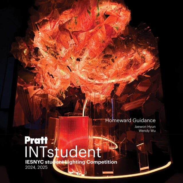 INTstudent - Illuminating Engineer Society New York City (IESNYC) student lighting competition
Each year, Pratt INT students participated in the IESNYC student lighting competition. We’d like to share some of the featured work from 2024 and 2025 competition:
Image 1 - Homeward Guidance by Jaewon Hyun, Wendy Wu
Image 2 - Penumba by Xinrui Li, Yian Li
Image 3 - Luna by Adrianne Lee, Kimberly Paula
Image 4 - Origami Trance by Olivia Julich, Ruhani Kathuria
Image 5 - Fiber of Being by Dongyeop Kim, Hwanoh Cho, Alvin You
@prattinstitute @prattinteriors @pratt_sod
@the_iesnyc
#prattinstitute #prattinterior #prattsod #prattdesign #prattschoolofdesign #iesnyc