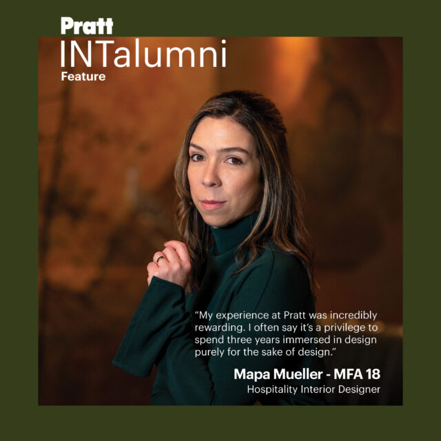 INTalumni - Mapa Mueller @mapamuellerdesign - MFA 18
Mapa Muller (MFA 18) is a Colombian-born interior designer whose career has been shaped by happy coincidences, bold leaps, and a deep belief that the places we inhabit shape who we become.
After earning her degree in Industrial Design in 2013, she began designing custom millwork and furniture for hospitality projects alongside architects in Bogotá. That passion brought her to New York, where she earned a Master's degree in Interior Design from Pratt Institute. 
Mapa spent three years at Rockwell Group before joining hospitality management company Life House, where she helped grow the in-house design team and led boutique hotel projects from concept through opening. In 2024, she launched her own studio, where she has since led the opening of hotels and restaurants across the United States.
In 2026, Mapa is set to be honored with the “Wave of the Future” award, recognizing emerging designers, architects, brand executives, and owners whose work demonstrates exceptional vision and achievement early in their careers. She and her team remain guided by a simple belief: that good design develops slowly through listening and trust. It begins with understanding a client’s world, their guests, and the feeling they hope to create. It then takes shape through close collaboration with the craftspeople, tradespeople, and builders whose expertise brings ideas to life. In her view, the most memorable spaces are always those shaped together.
P2 - P3: The Manchester Hotel,Lexington, Kentucky
P4 - P5: Passerine, NYC, New York
P6 - P7: Belle & Grey and The Library: Whisky & Wine, Wayzata, Minnesota
P8 - P9: Hotel Albatross, Ocean Grove, New Jersey

@prattinstitute @pratt_sod 
#wherearetheywednesdays #prattinstitute #prattinterior #prattsod #prattdesign #prattschoolofdesign #prattalumni