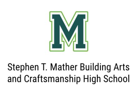 A large green letter 