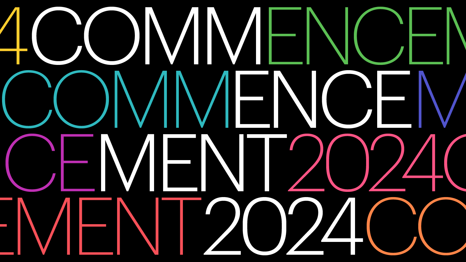 graphic for commencment 2024