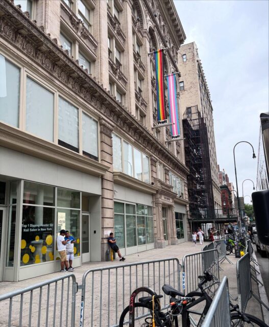 The neighborhood around PMC is getting ready for the Pride March this Sunday. Note that the March loops around PMC this year so the neighborhood will be super busy and festive! Happy Pride! 🌈 🎉