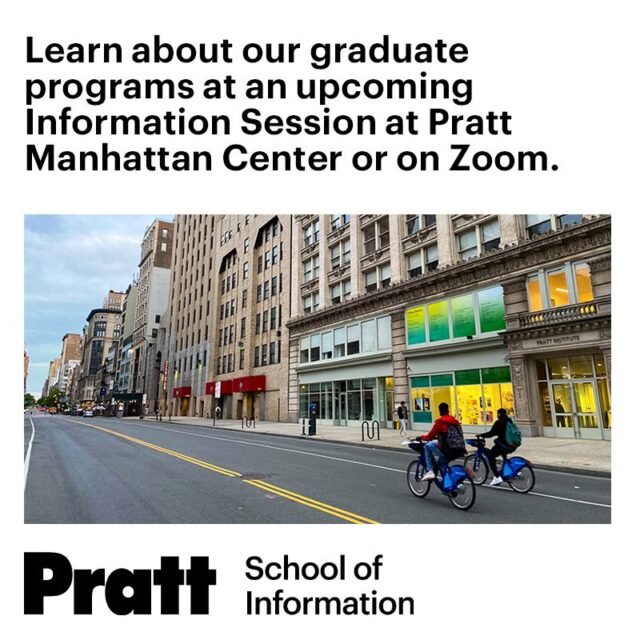 The information you see changes the world that you perceiv. Across four core programs, we explore everything from algorithms to archives with the goal of improving lives and culture through information. Through hands-on learning experiences, you’ll not only learn how to manage knowledge and information, but how to make it useful, available, and accessible to all.
To learn more about our masters programs, sign-up to attend an upcoming information session. Next session is September 9 at 6pm ET. Link to sign-up is available in our bio.