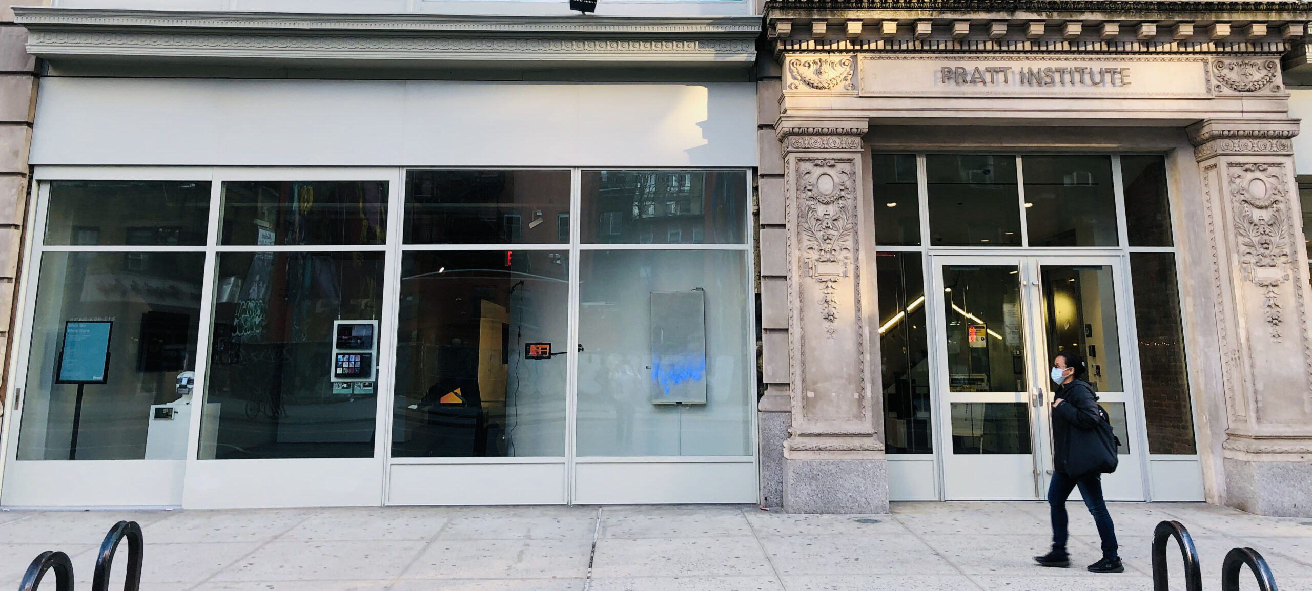A photograph of the facade of Pratt Manhattan.
