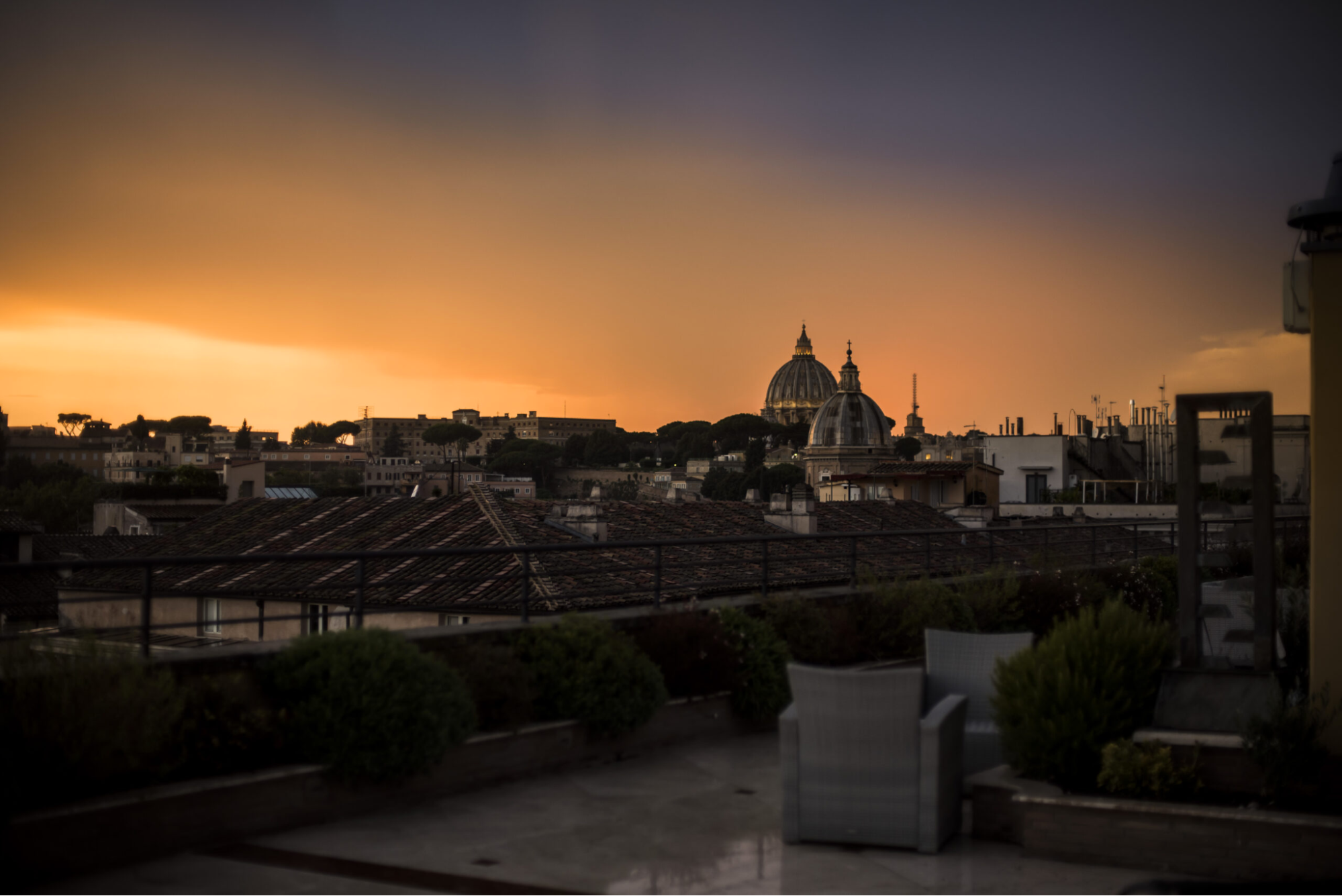 sunset overlooking rome